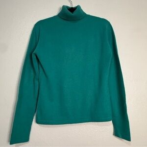 Cashmere Babette Ballinger Women's Teal Turtleneck 100% Sweater. Sz S.